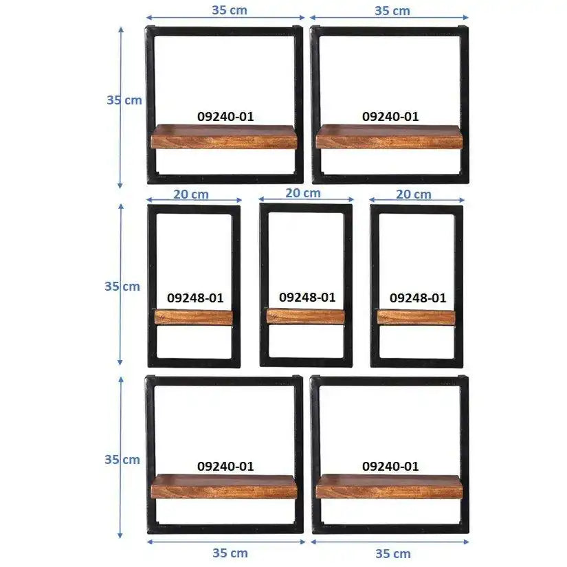 Wandregal-Set, 7-teilig - HomeDesign Knaus