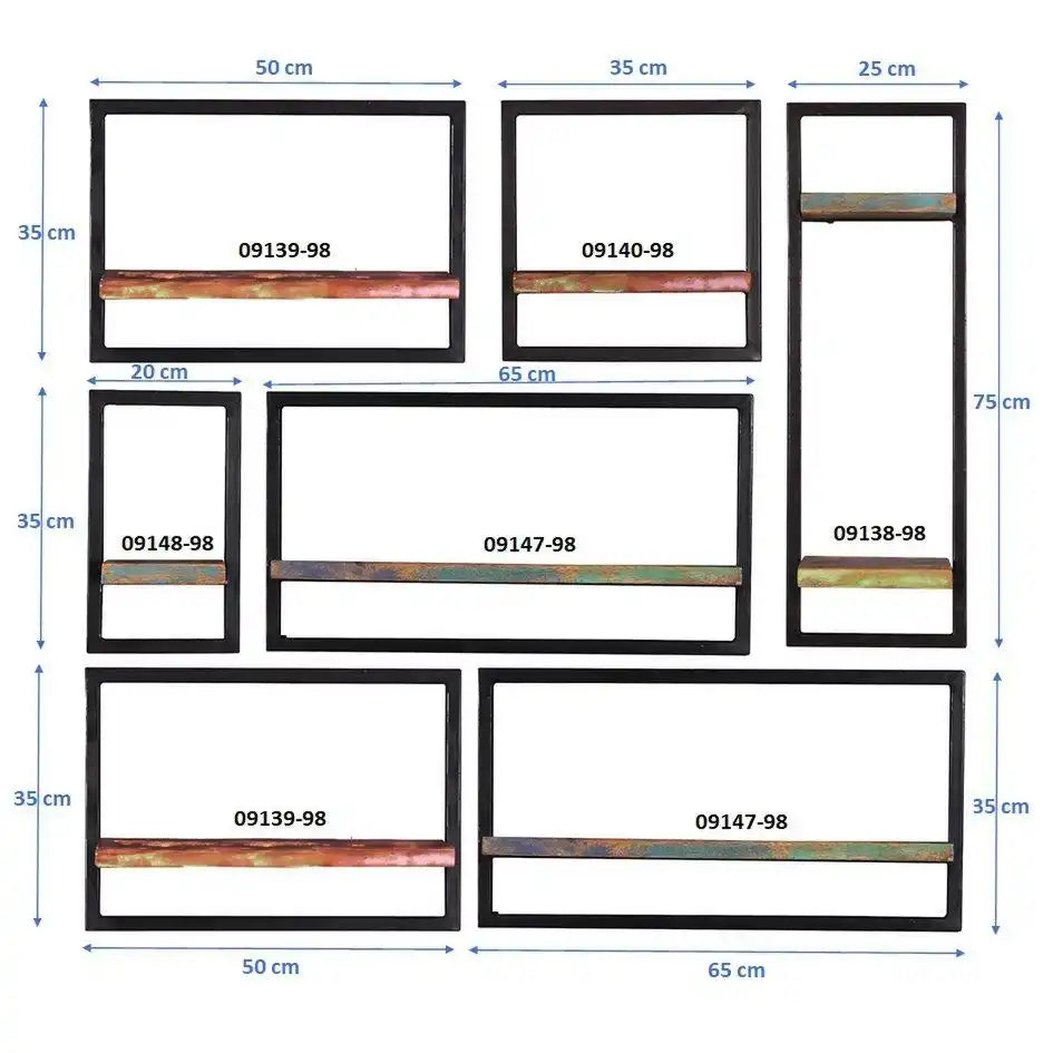 Wandregal-Set, 7-teilig - HomeDesign Knaus