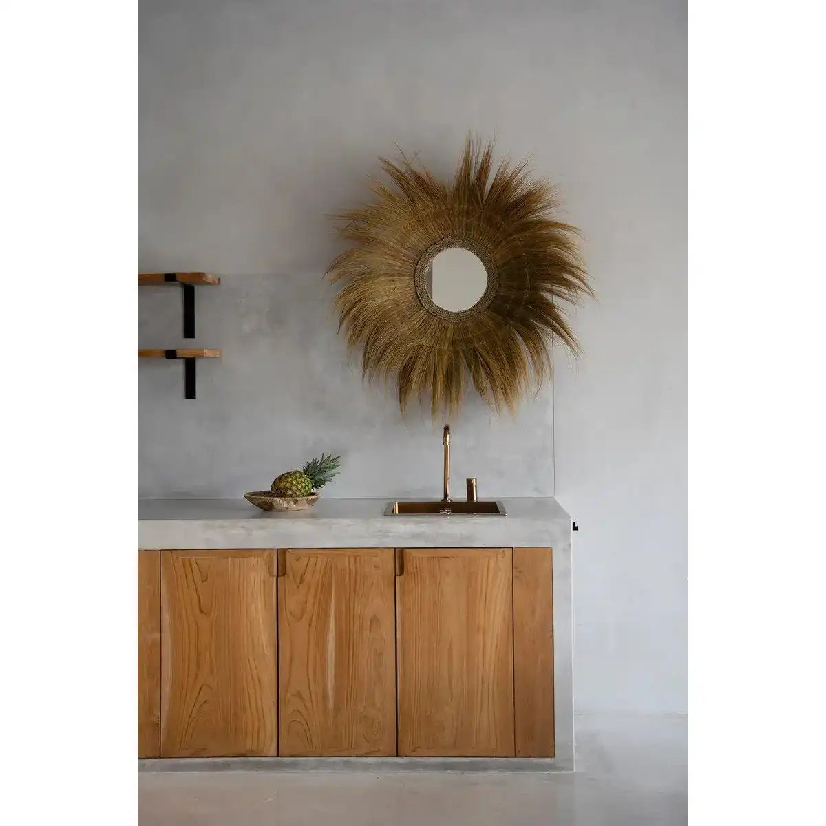 Wandspiegel versunkene Spiegel Natur 90 cm - HomeDesign Knaus