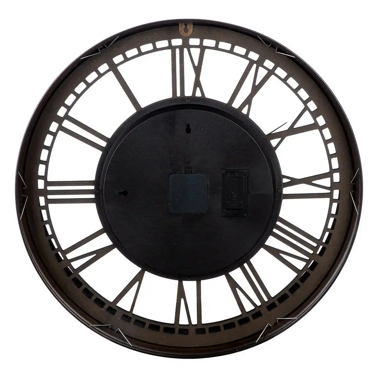 Wanduhr rund, kupferfarben, schwarz H.60 cm - HomeDesign Knaus