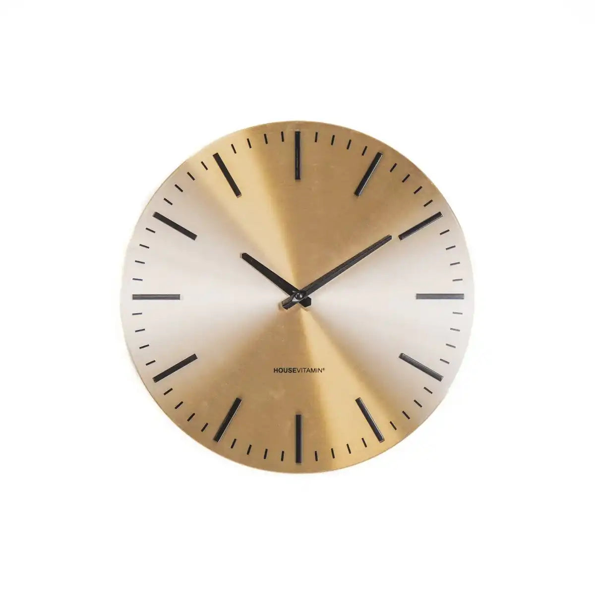 Wanduhr - Streifen - Metall - Gold/Schwarz - 35,5x4x35,5cm - HomeDesign Knaus