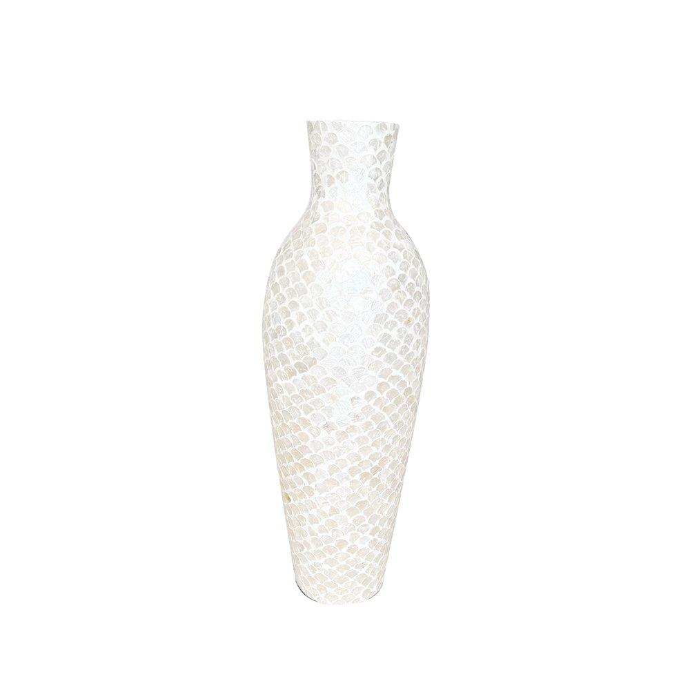 WEISSE PERLENVASE H70CM - HomeDesign Knaus
