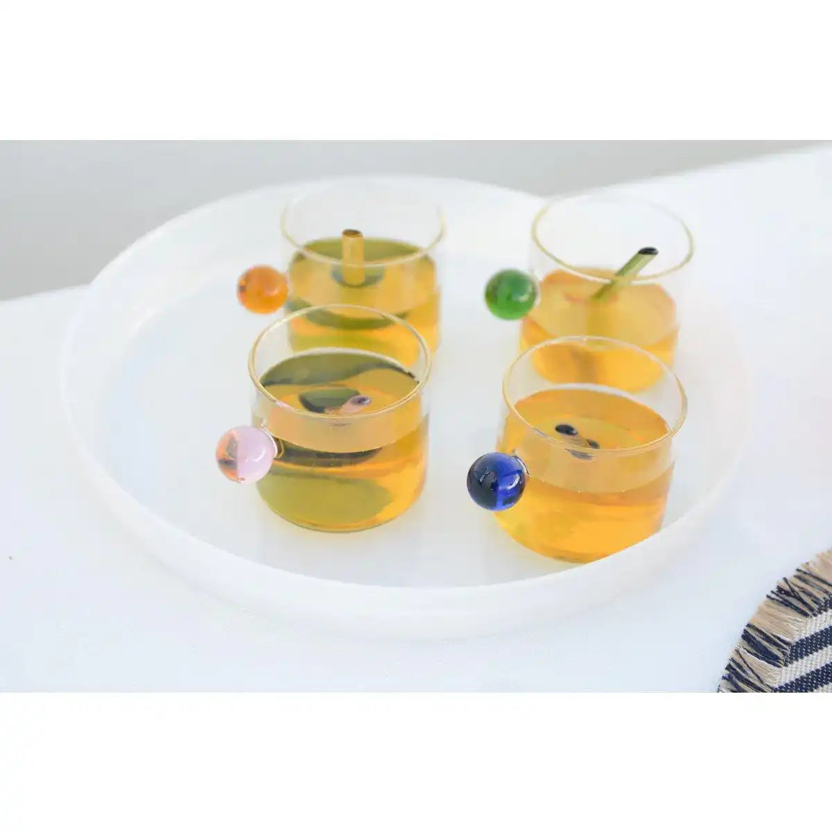 Weißes Glasschale 34.5x34.5x4,5 cm - HomeDesign Knaus