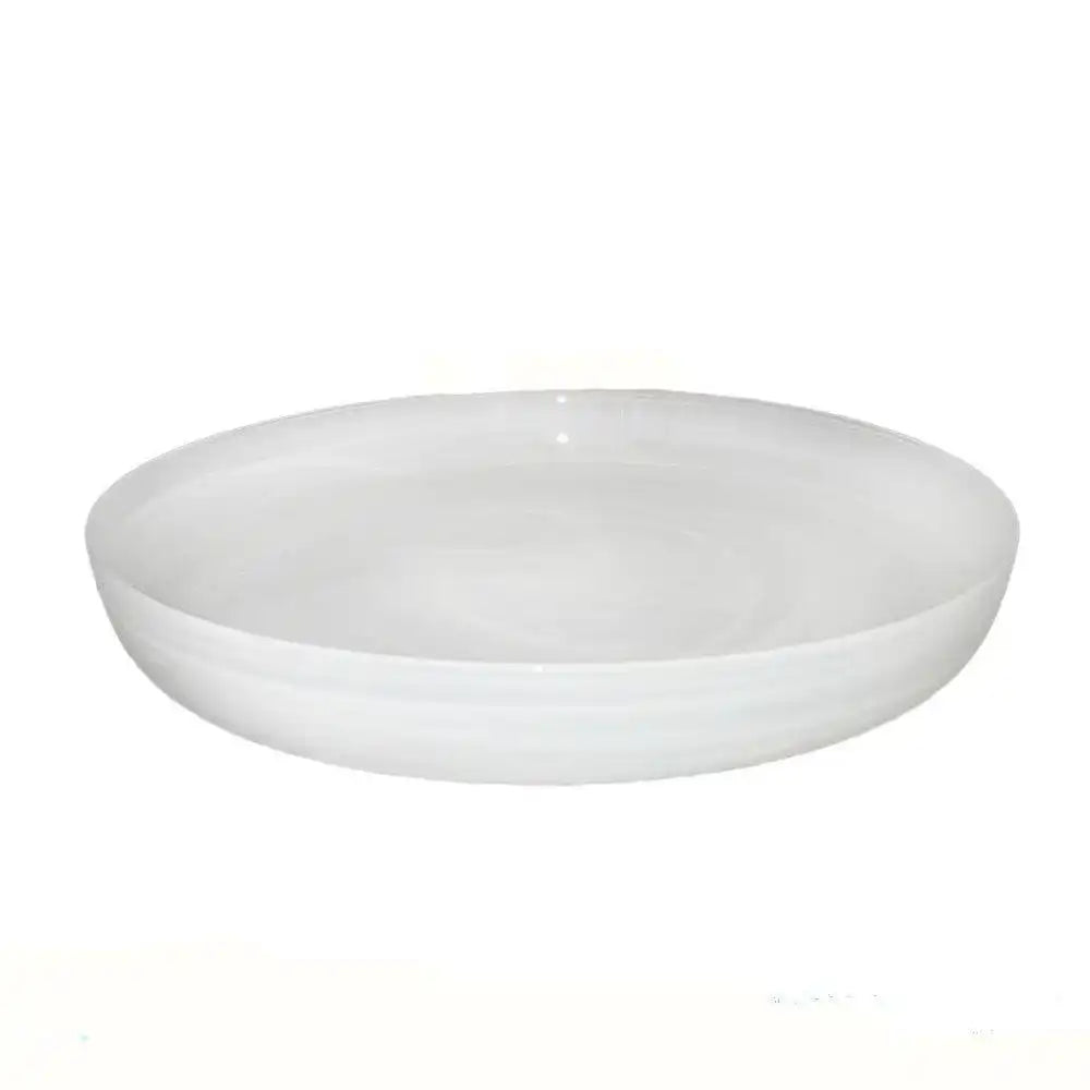 Weißes Glasschale 34.5x34.5x4,5 cm - HomeDesign Knaus
