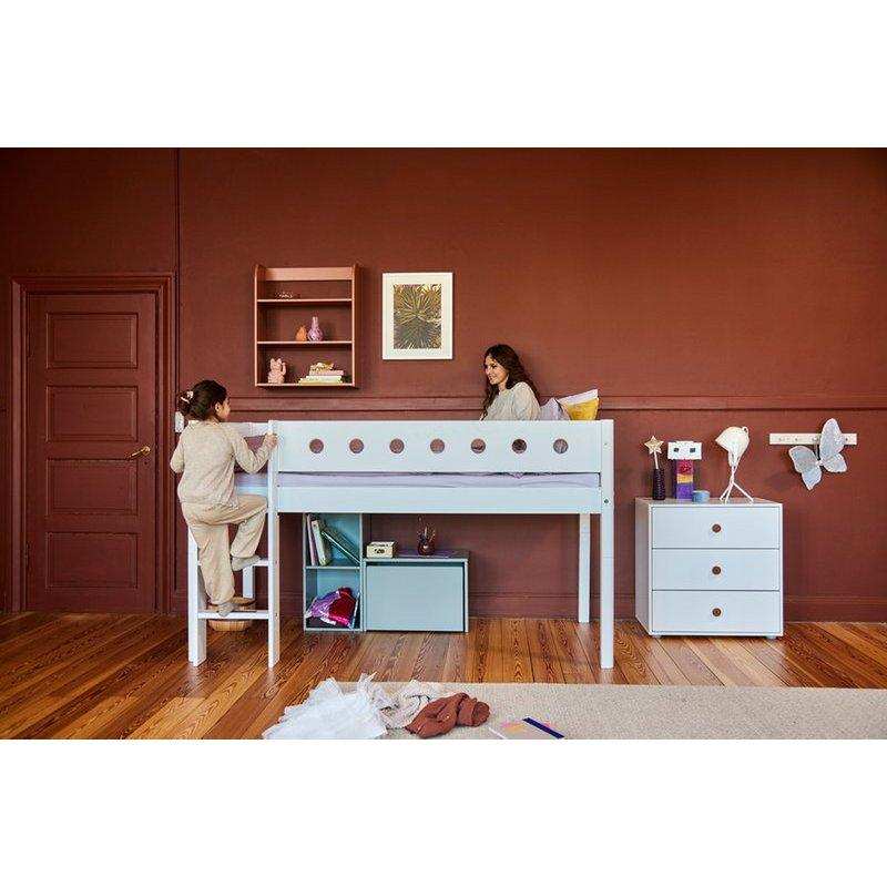 Weißes mittleres Bett, 90x200 cm, weiß - HomeDesign Knaus