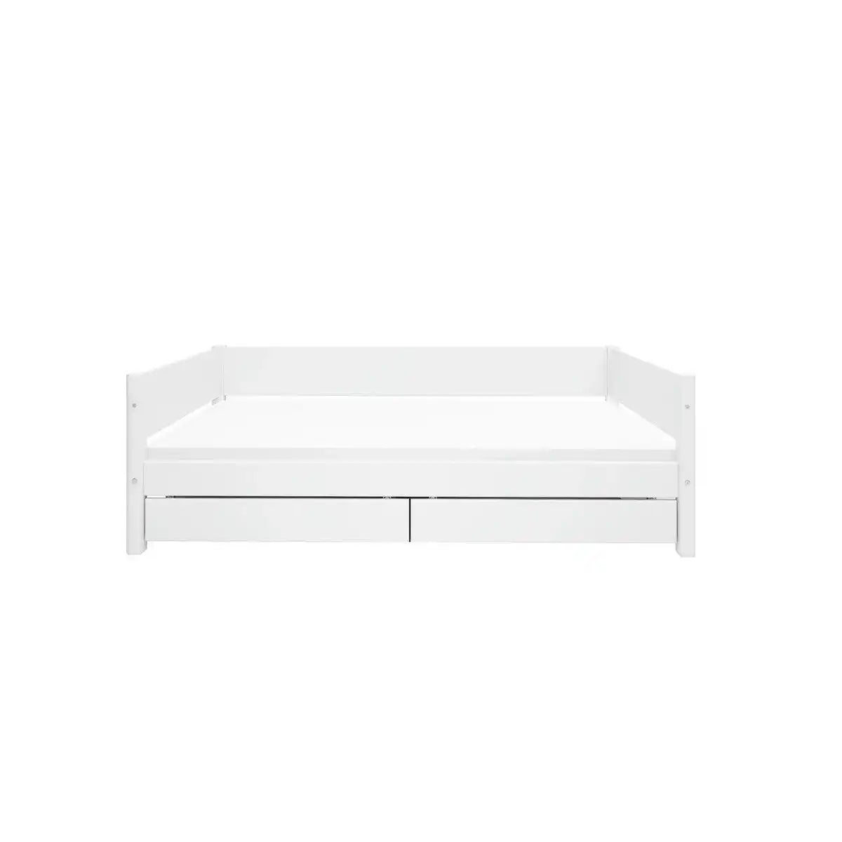 WHITE Einzelbett mit Stauraum, 90x200 cm, Weiß - HomeDesign Knaus
