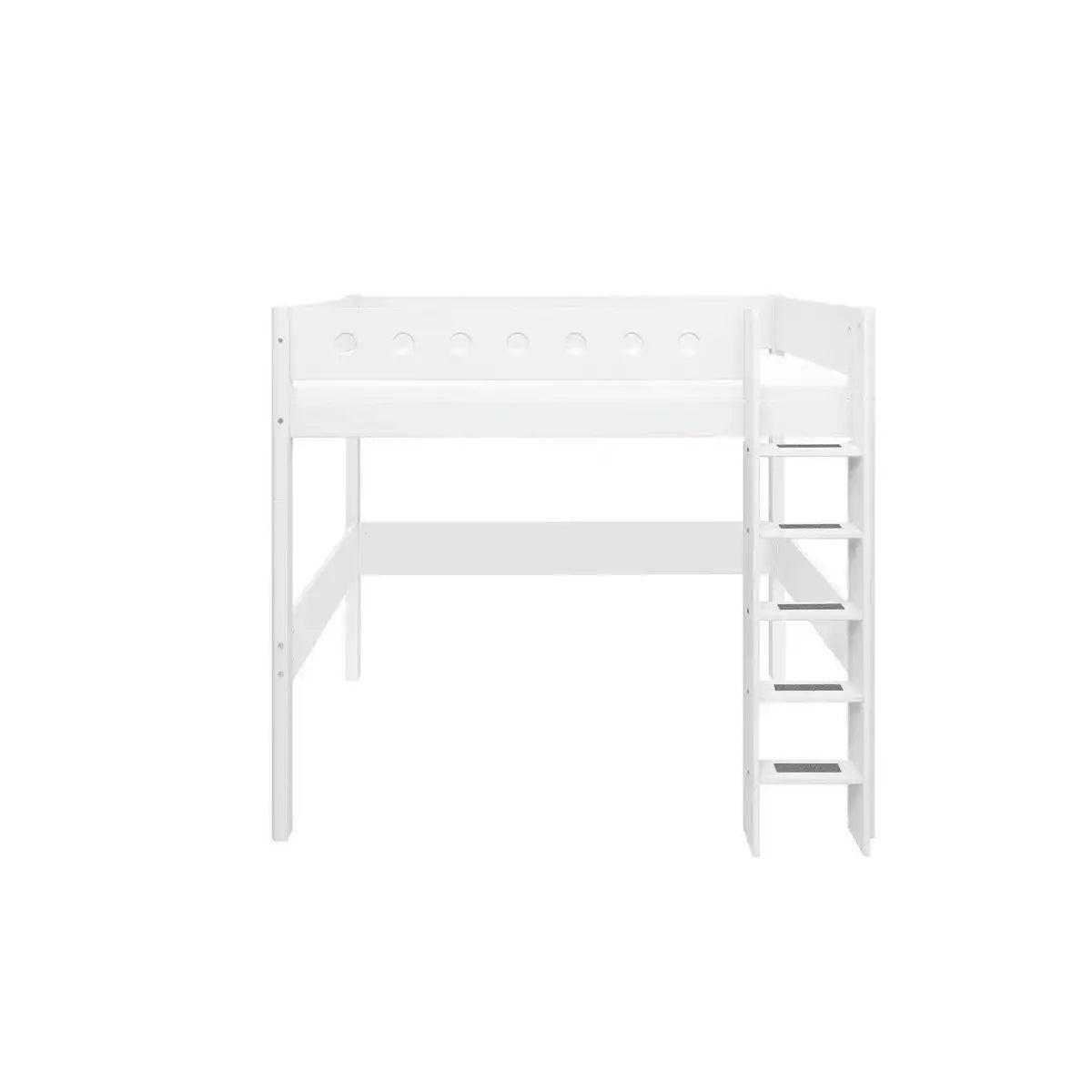 WHITE Hochbett, 90x200 cm, Weiß - HomeDesign Knaus