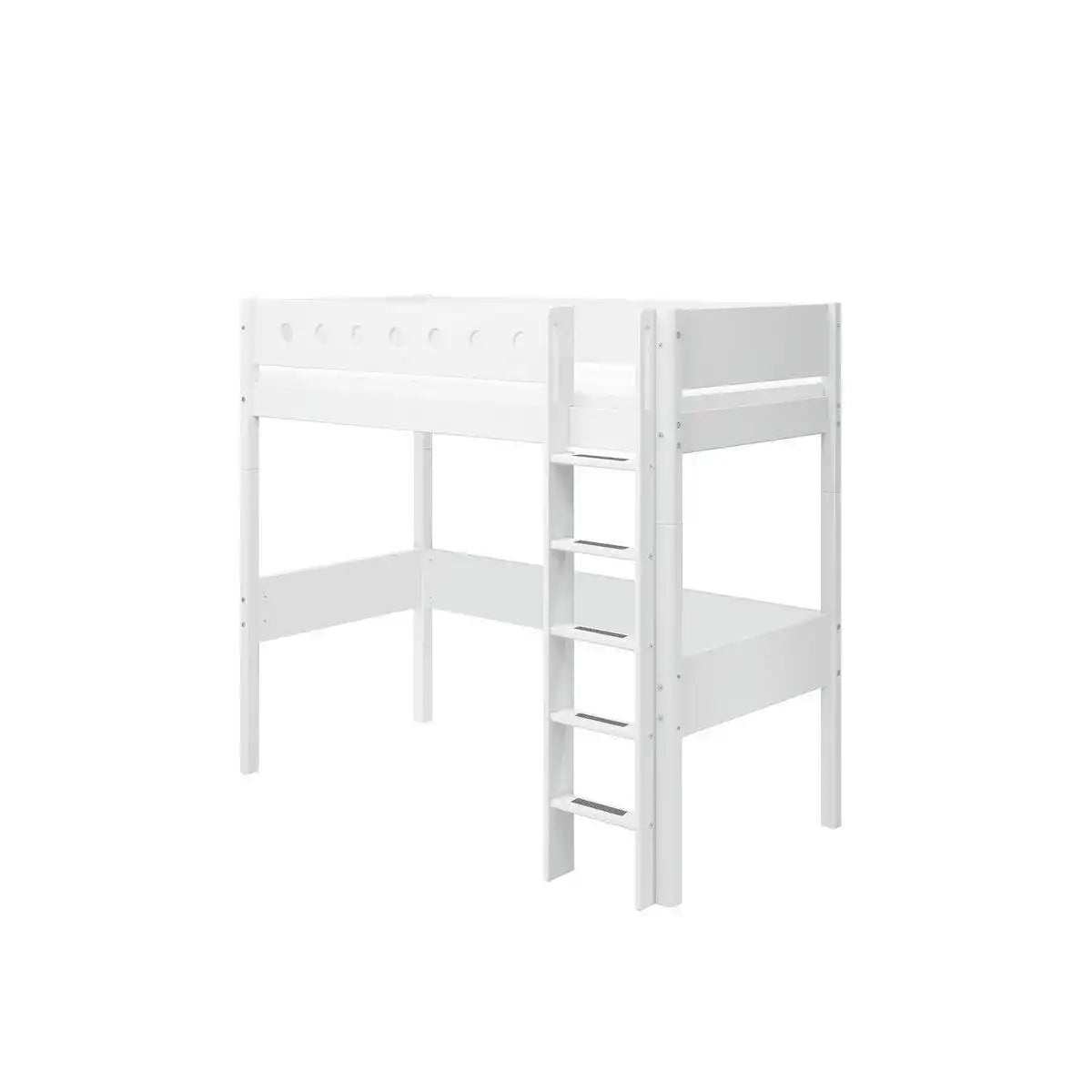 WHITE Hochbett, 90x200 cm, Weiß - HomeDesign Knaus