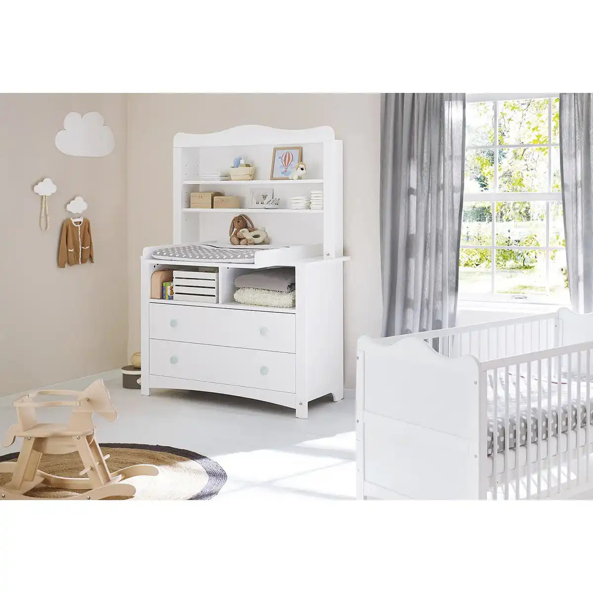 Wickelkommode 'Florentina' extrabreit, inkl. extra breites Regal - HomeDesign Knaus
