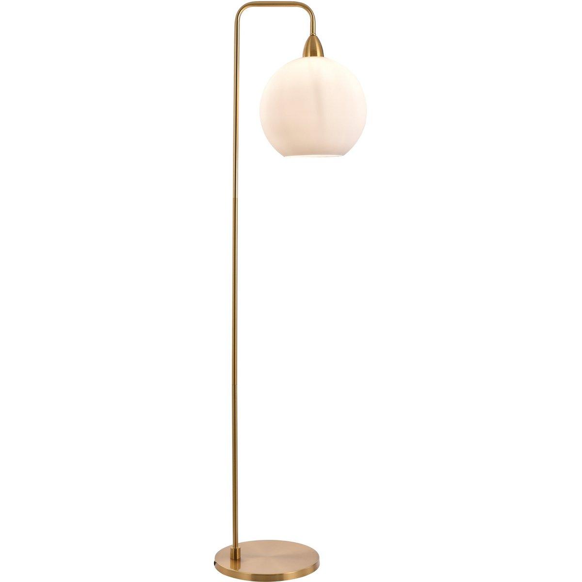 Xandy Stehlampe Weiß Gold Messing - HomeDesign Knaus