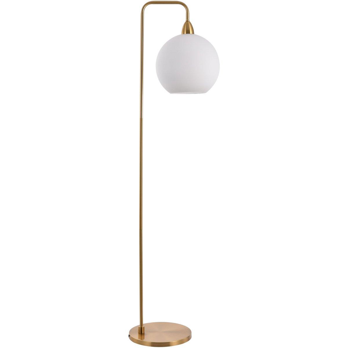 Xandy Stehlampe Weiß Gold Messing - HomeDesign Knaus