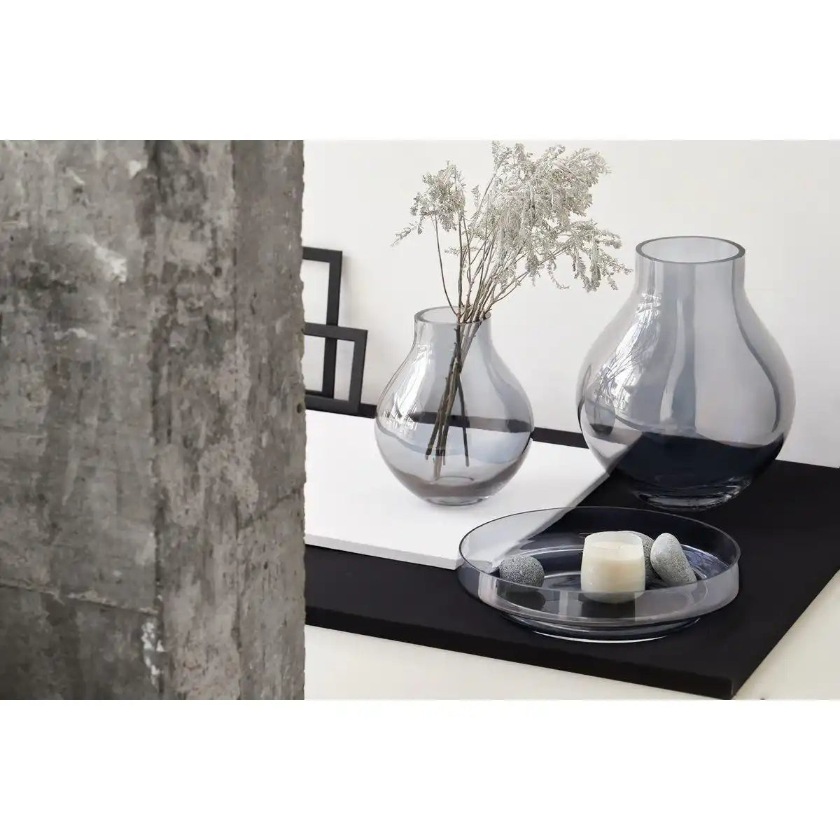 XL-Glasvase in Kolbenform, 36 cm hoch, ENVIE 36SI, 9 mm dickes Glas - HomeDesign Knaus