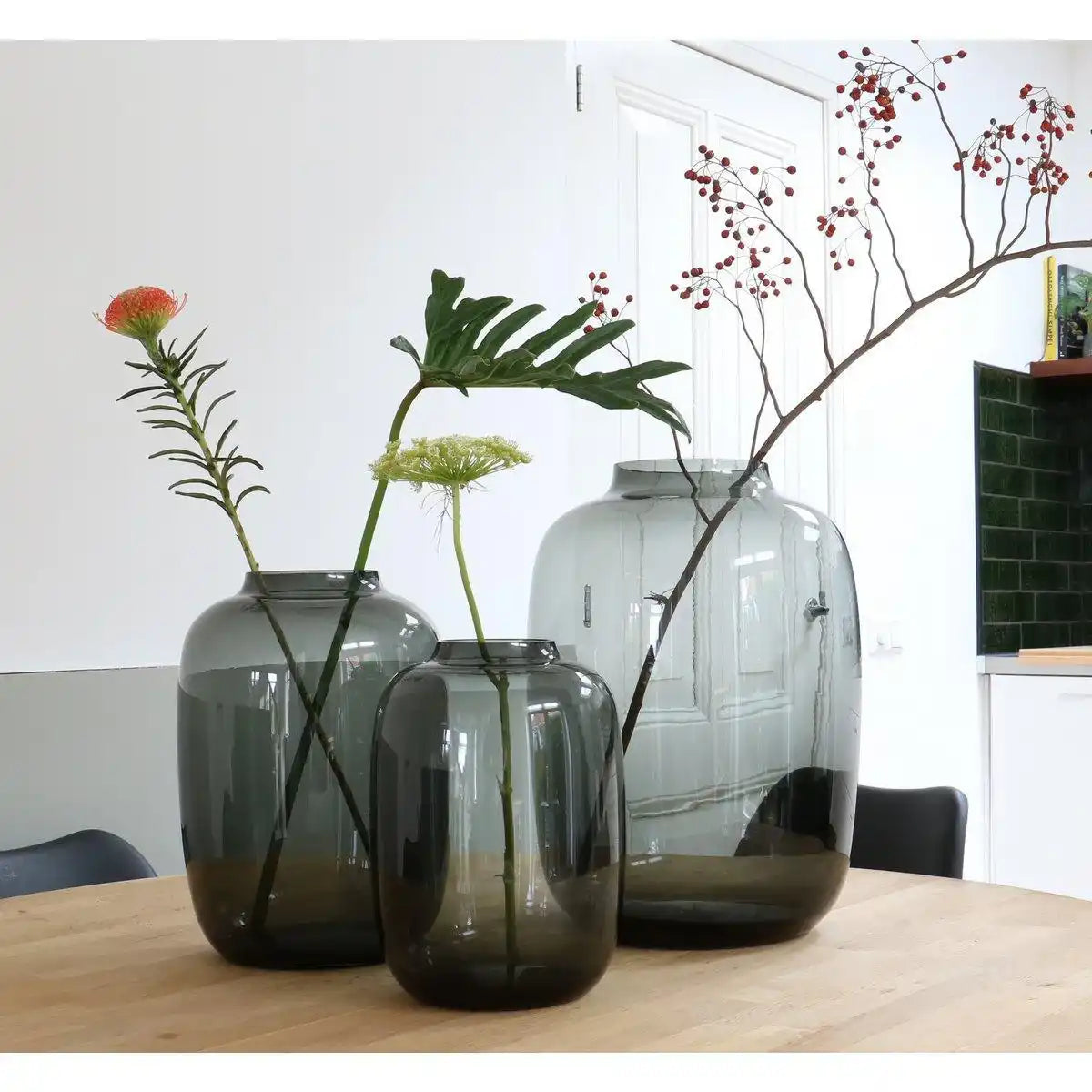 XXL Blumenvase Bodenvase Glasvase - HomeDesign Knaus