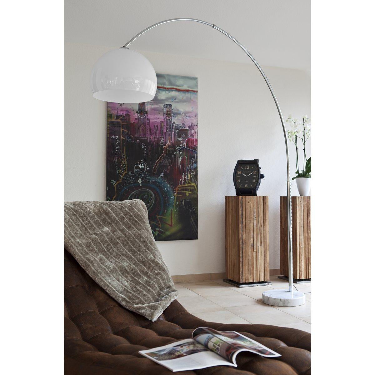 Bogenlampe 230 cm weiß Kunststoff - HomeDesign Knaus