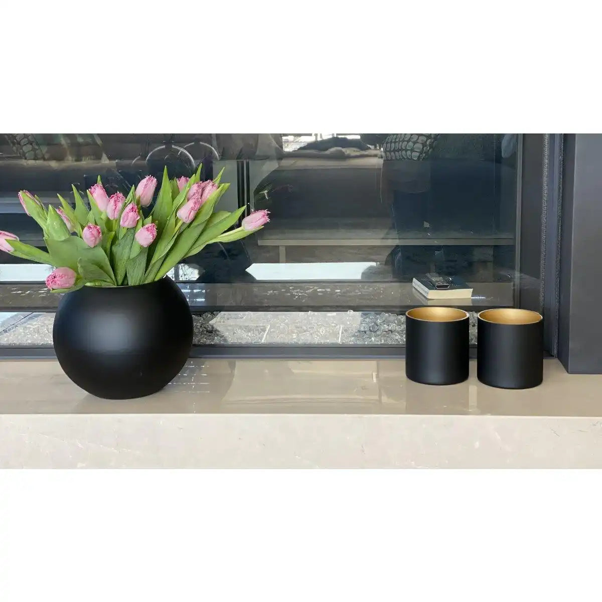 Zambezi Schwarzgold Ø25 x H20,5 cm - HomeDesign Knaus