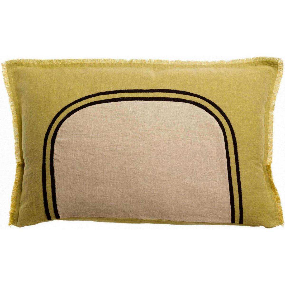 Zweifarbiges Kissen Laly Gold 40 x 65 - HomeDesign Knaus