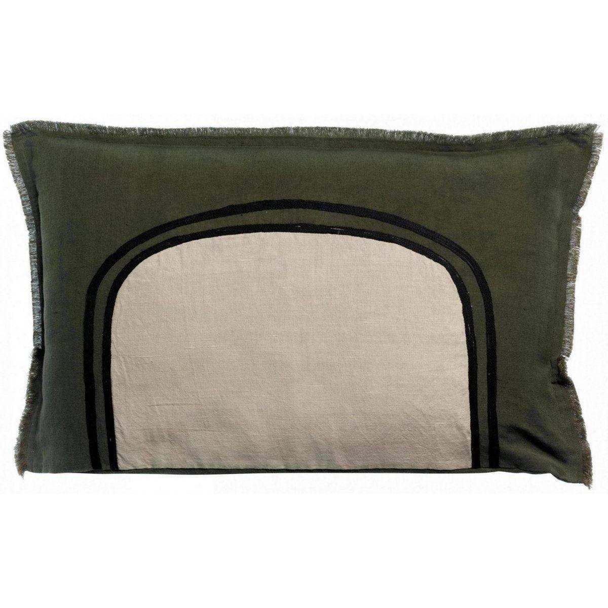 Zweifarbiges Kissen Laly Olive 40 x 65 - HomeDesign Knaus