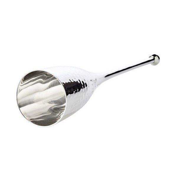 2er Set Champagnergläser Edelstahl Didi mit Ständer gehämmert - HomeDesign Knaus