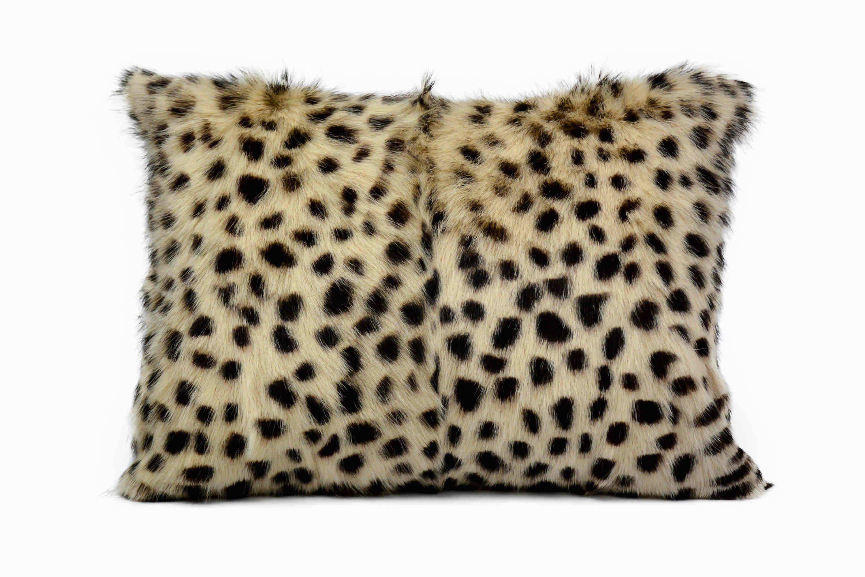 2er Set Echtfell Kissen Ziege Gepard 30x50cm - HomeDesign Knaus