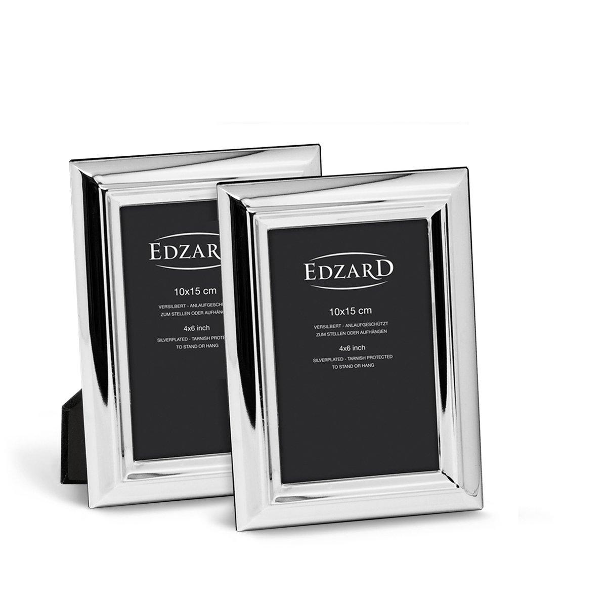 2er Set Fotorahmen Florenz edel versilbert anlaufgeschützt 10 x 15 - HomeDesign Knaus