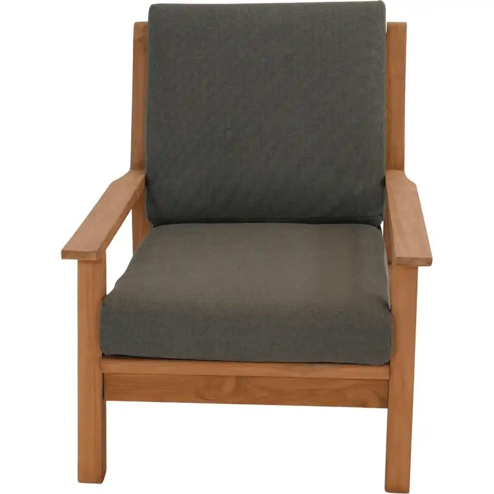 2er Set Loungesessel Teak inkl. Kissen Gartensessel Relaxsessel - HomeDesign Knaus