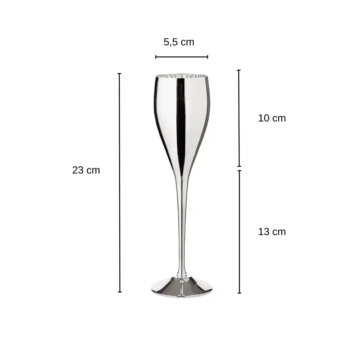 2er Set Premium Sektgläser Champagnerglas Dodo versilbert 200 ml - HomeDesign Knaus