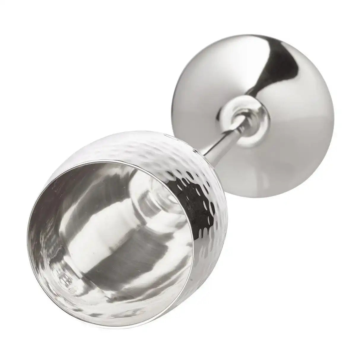 2er Set Sektkelch Sektflöte Dodo, gehämmert, edel versilbert, Höhe 23 cm, Füllmenge 200 ml - HomeDesign Knaus