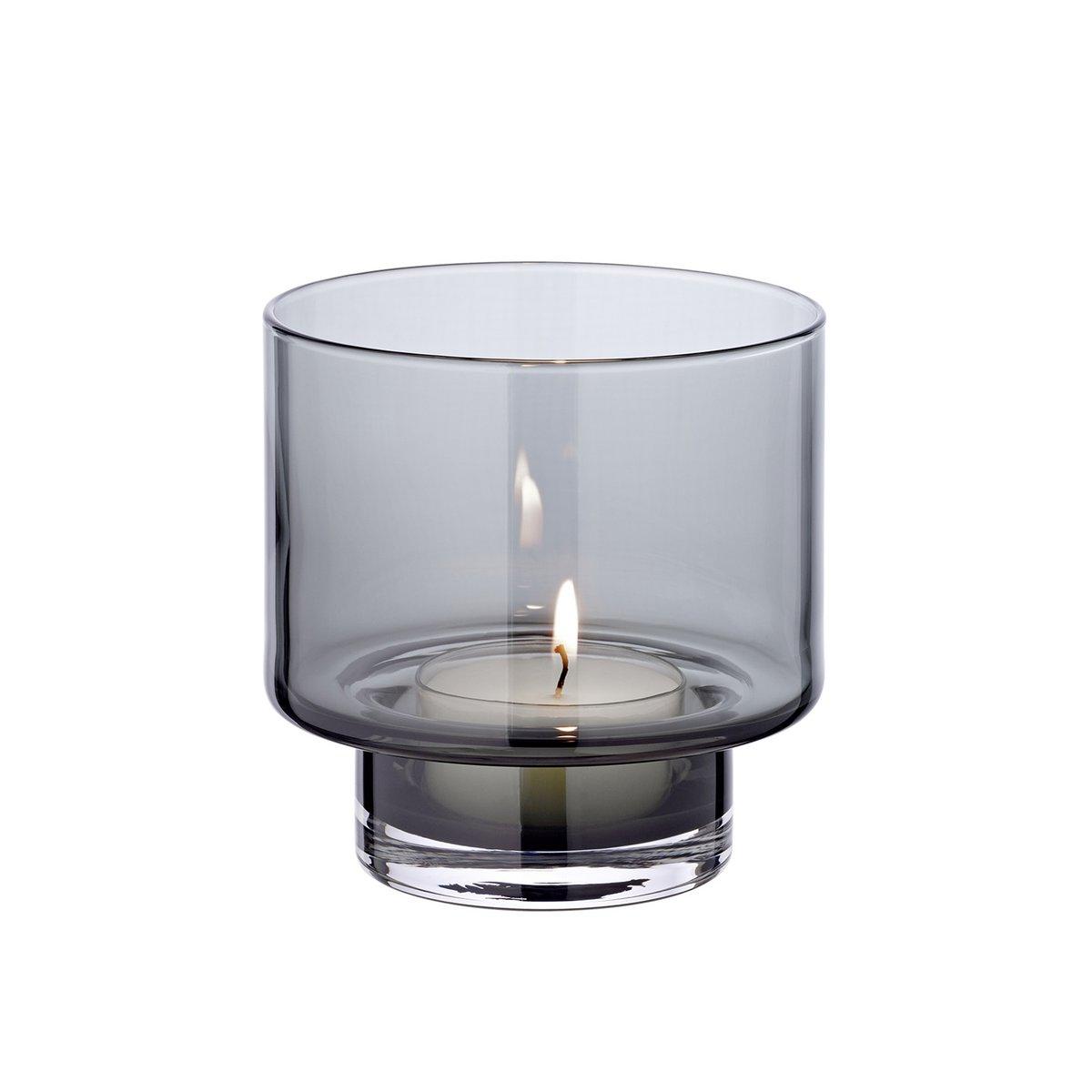 2er Set Windlicht Marla Kerzenständer mundgeblasenes Glas 11 cm - HomeDesign Knaus