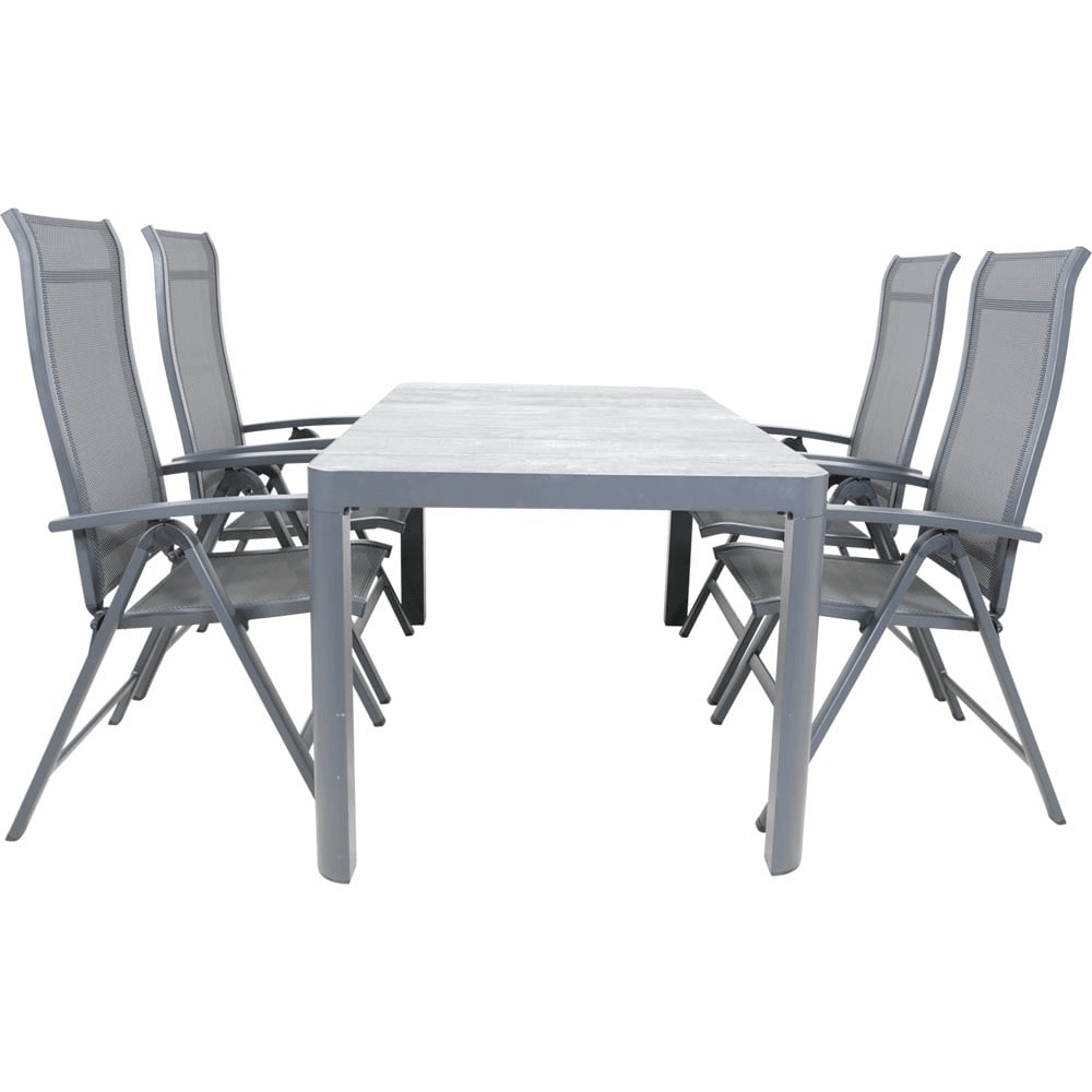 Designer 4er Set Hochlehner Hochlehner Hera Negro verstellbar - HomeDesign Knaus