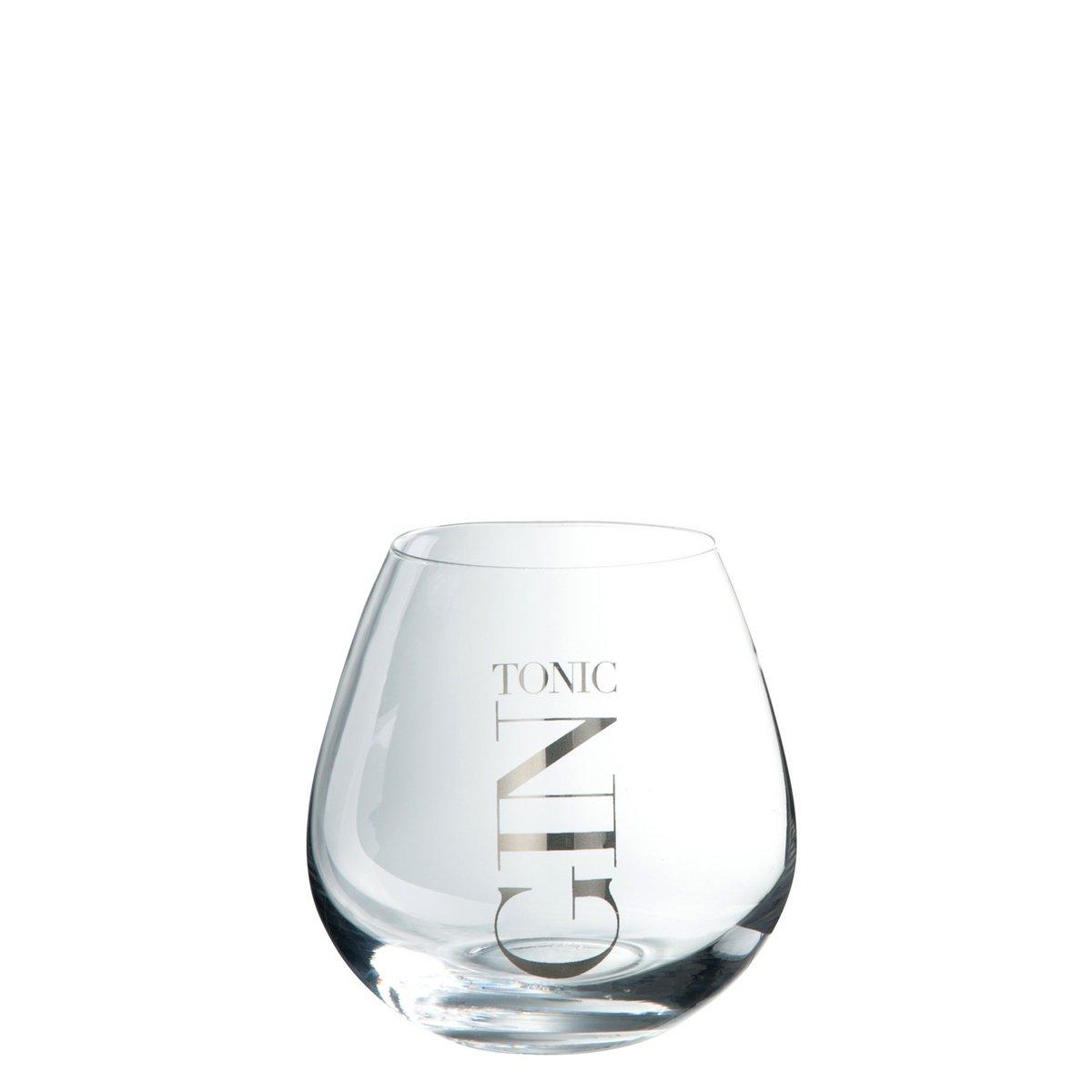 J-Line Low Gin Glas - Glas - transparent/silber - 6x - HomeDesign Knaus