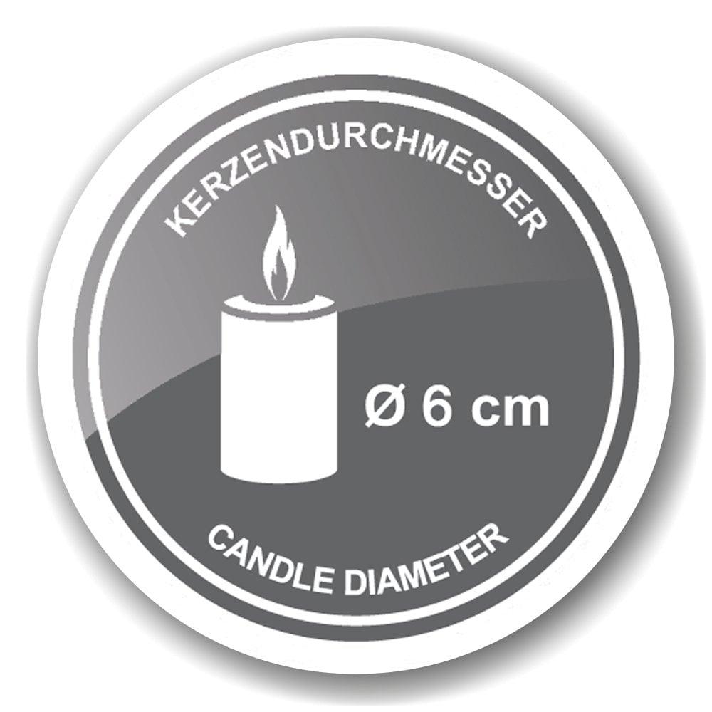 EDZARD Adventskranz Bernd, Durchmesser 29 cm, Aluminium vernickelt silberfarben, für Kerzen ø 6 cm - HomeDesign Knaus