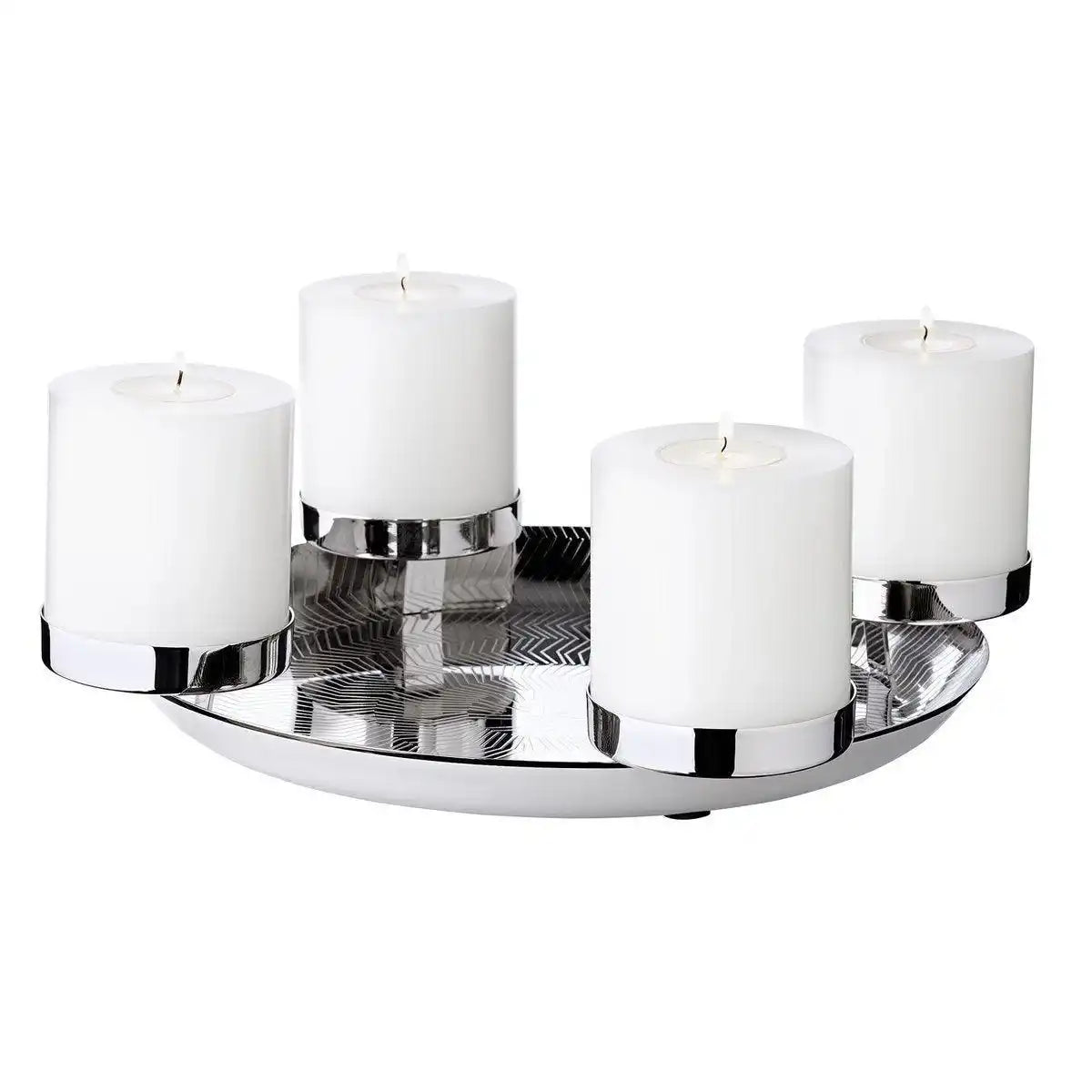 Adventskranz Kaya Edelstahl silberfarben 36 cm - HomeDesign Knaus