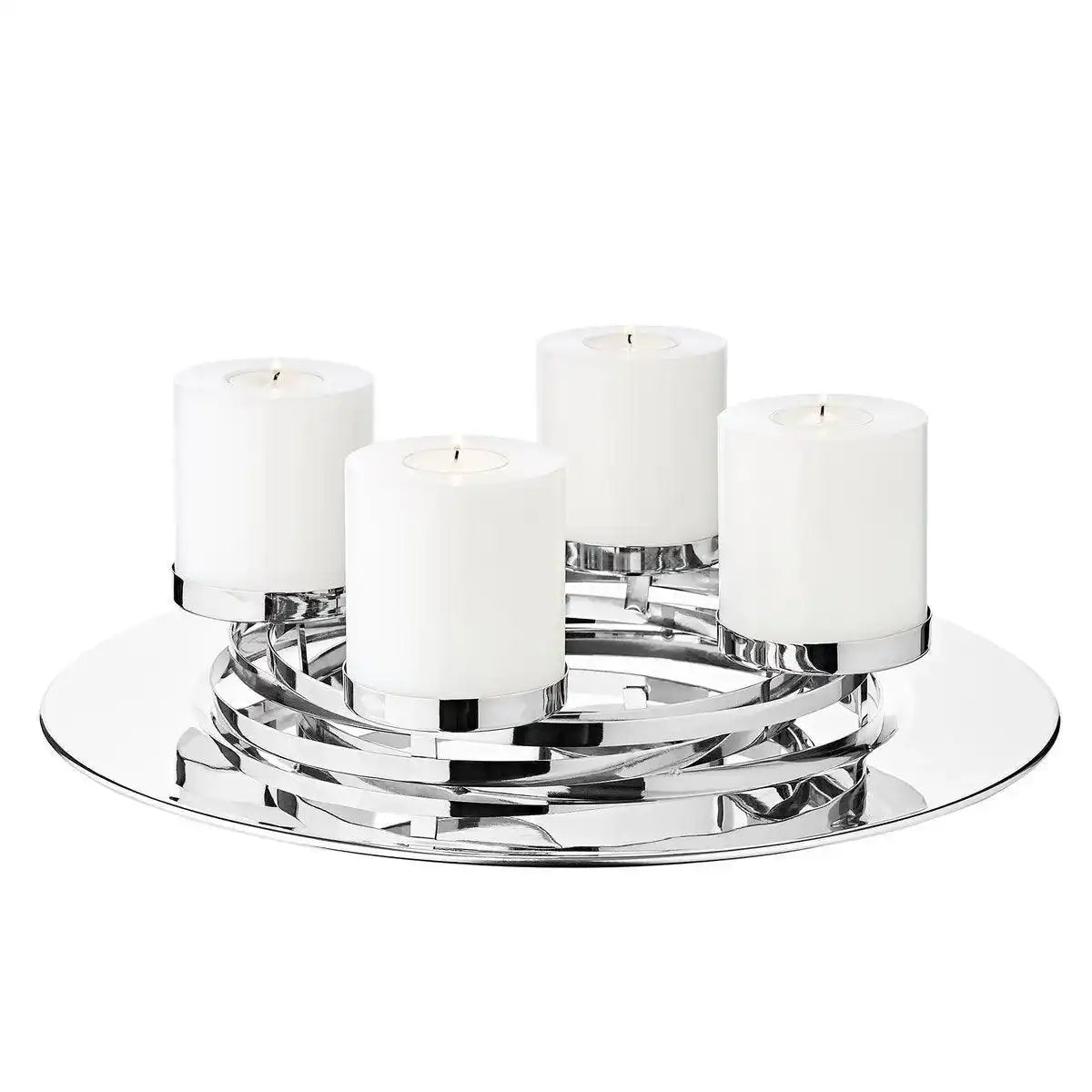 Adventskranz La Annabell Edelstahl Chrom 40 cm - HomeDesign Knaus