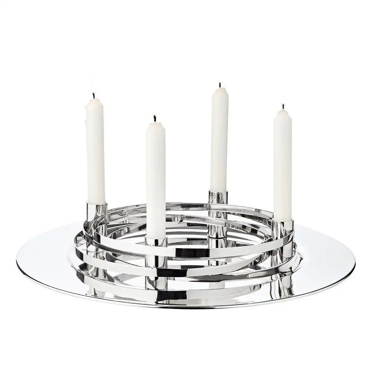 Adventskranz La Avia Chrom Edelstahl poliert 40 cm - HomeDesign Knaus