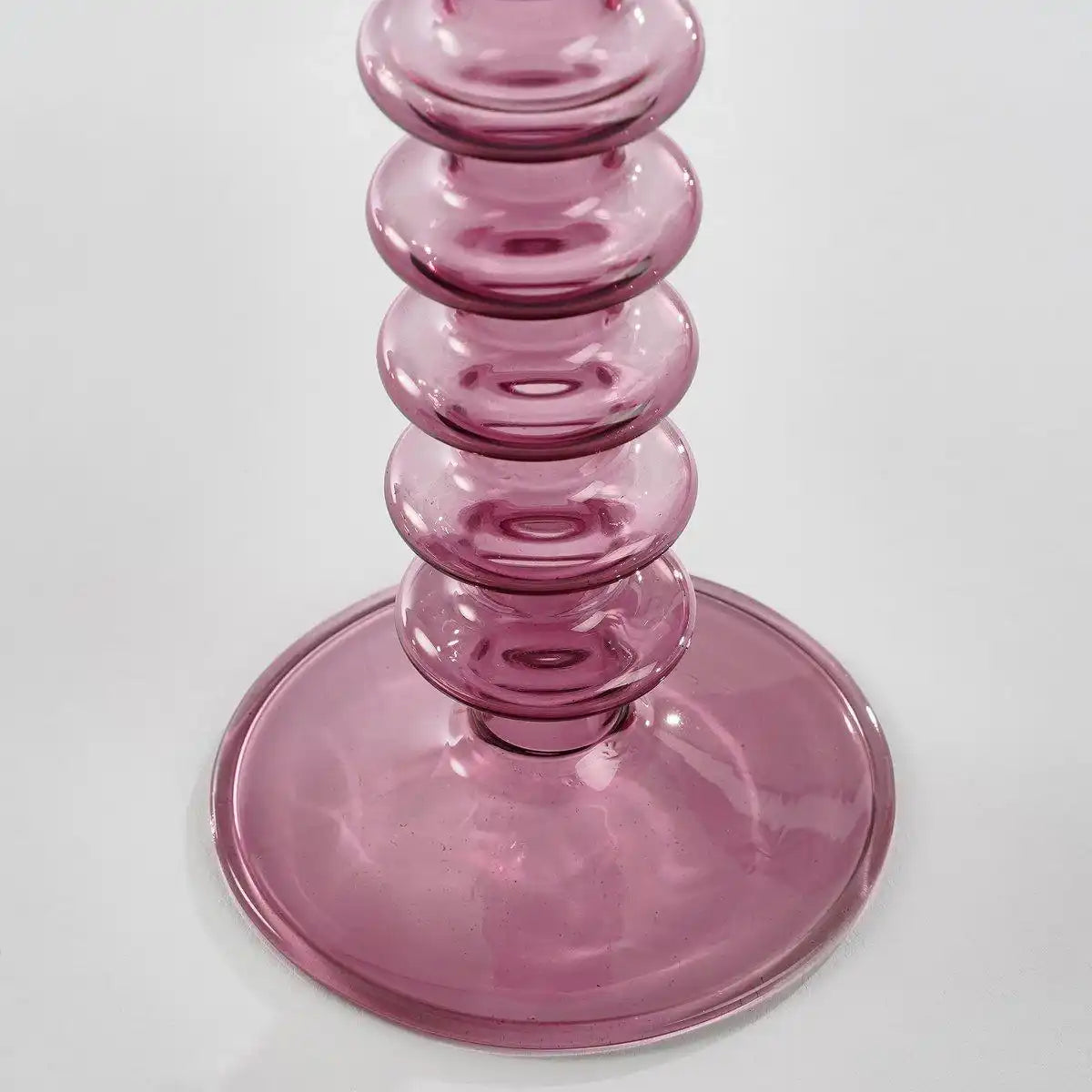 Agios Kerzenständer Glas Dunkelviolett 20 cm - HomeDesign Knaus