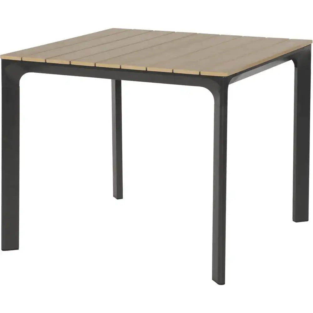 Arezzo Gartentisch Esstisch Teak 90x90cm Anthrazit - HomeDesign Knaus