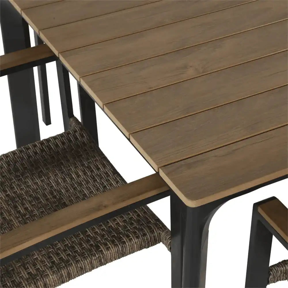 Arezzo Gartentisch Esstisch Teak 90x90cm Anthrazit - HomeDesign Knaus