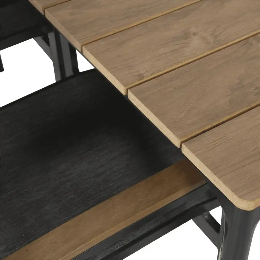 Arezzo Gartentisch Esstisch Teak Anthrazit 200x90cm - HomeDesign Knaus
