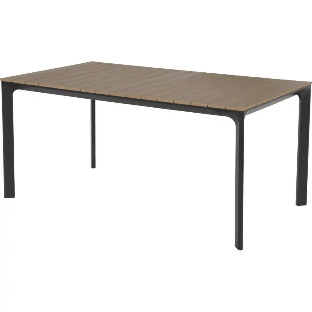Arezzo Gartentisch Esstisch Teakoptik Teak Anthrazit 160x90cm - HomeDesign Knaus