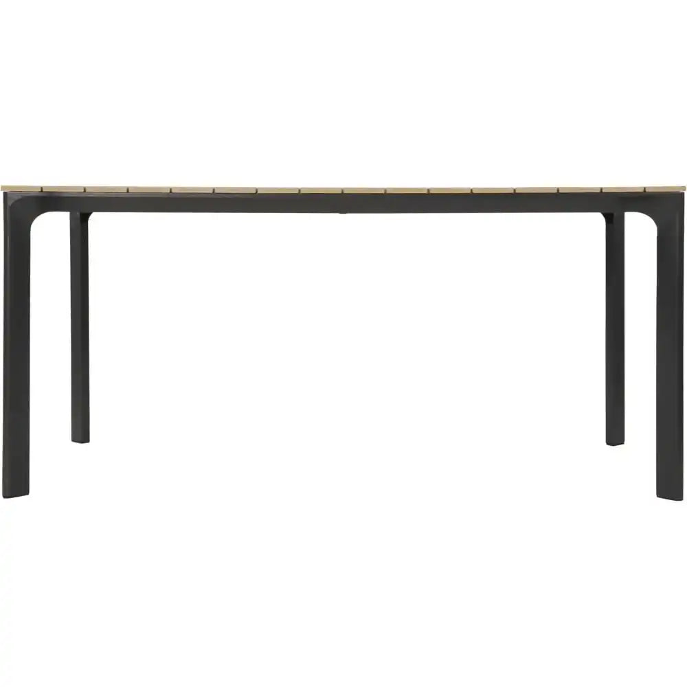 Arezzo Gartentisch Esstisch Teakoptik Teak Anthrazit 160x90cm - HomeDesign Knaus