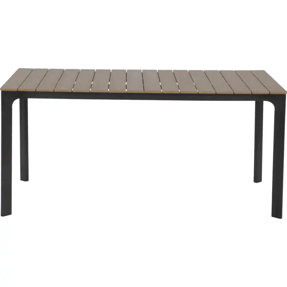 Arezzo Gartentisch Esstisch Teakoptik Teak Anthrazit 160x90cm - HomeDesign Knaus