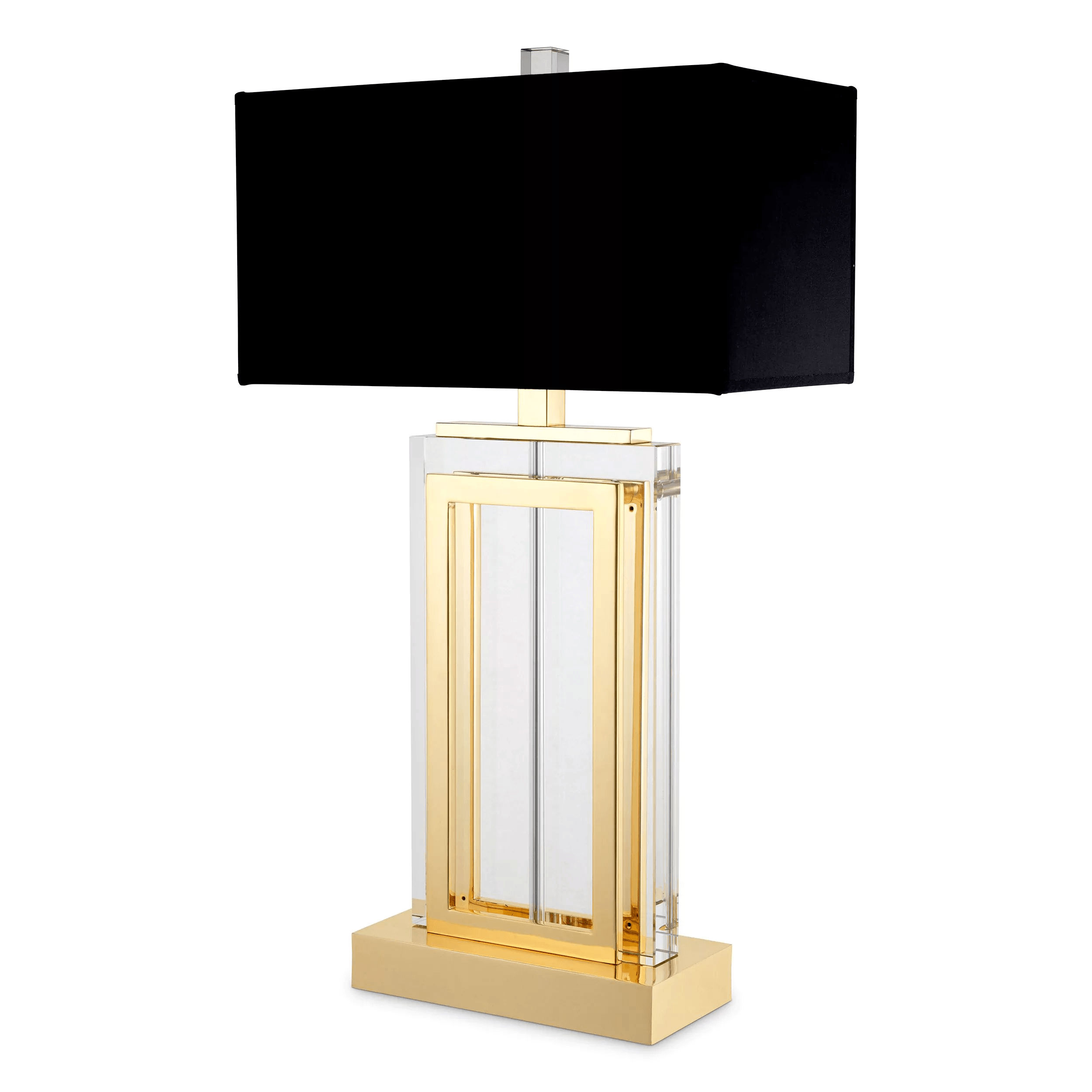 Eichholtz ARLINGTON Glamourösen Silber Tischlampe Kristallglas | Gold-Finish Handarbeit - HomeDesign Knaus