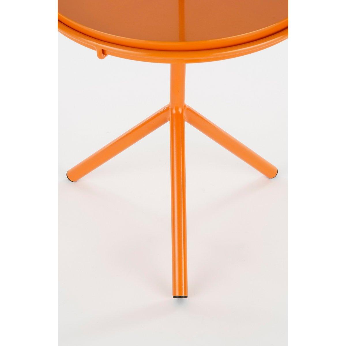 Aston Beistelltisch mit abnehmbarem Tablett – H41,5 x Ø30,5 cm – Metall – Orange - HomeDesign Knaus