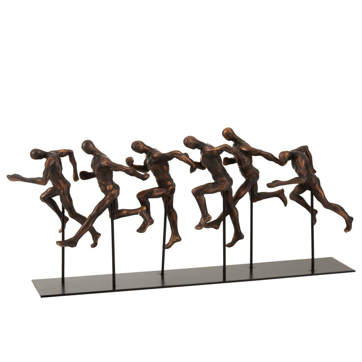 Athleten laufen Poly Skulptur Bronze/Schwarz - HomeDesign Knaus