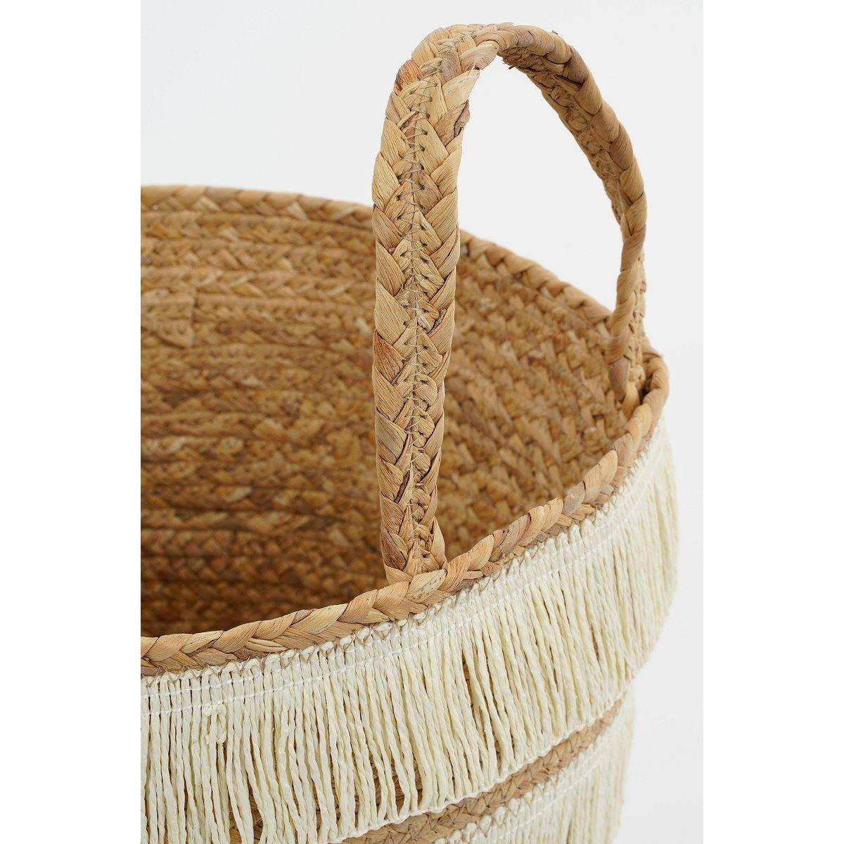 Aufbewahrungskorb – 2er-Set – H30 x Ø32 cm – Wasserhyazinthe – Braun - HomeDesign Knaus