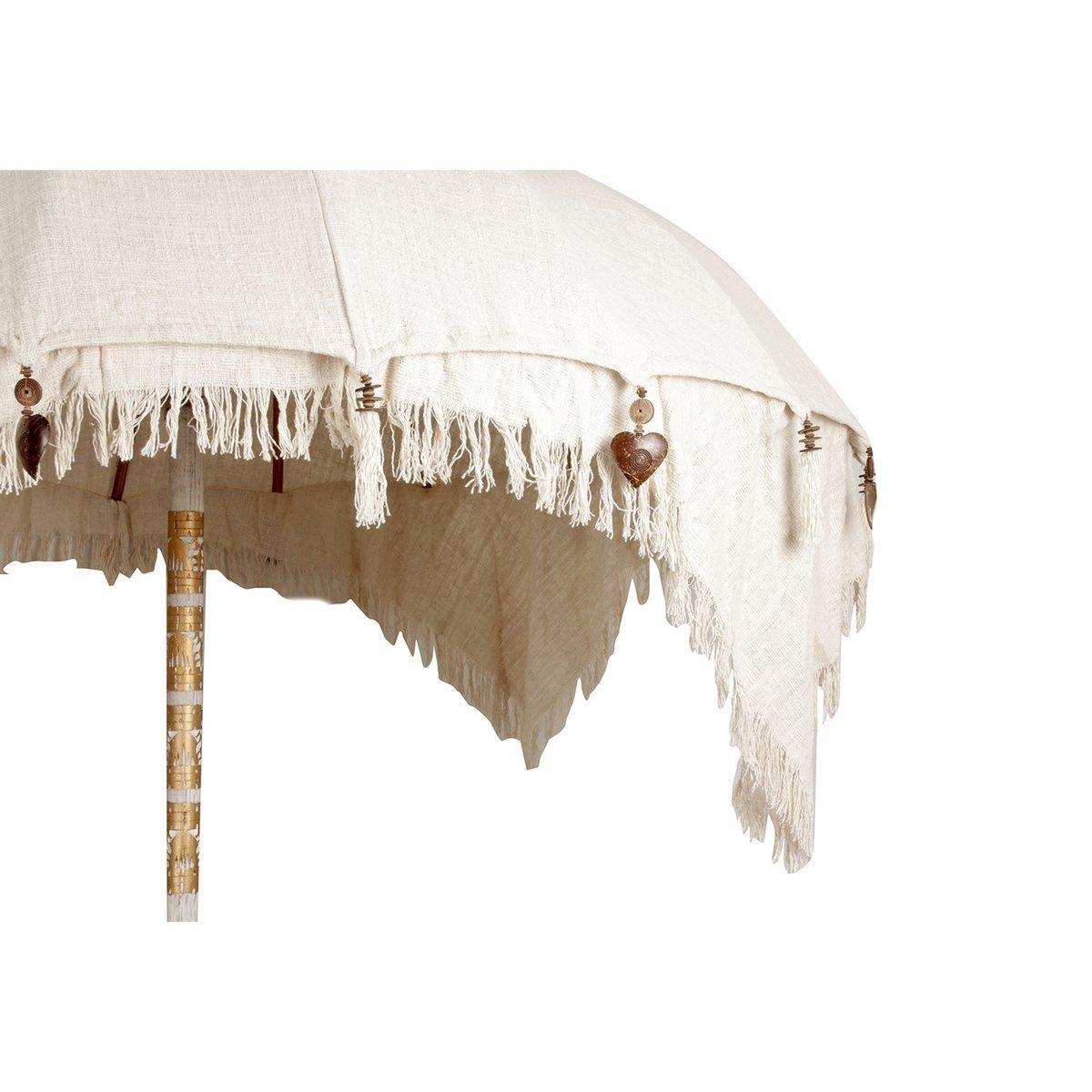 Bali Strandschirm Sonnenschirm handgefertigt Beige - HomeDesign Knaus