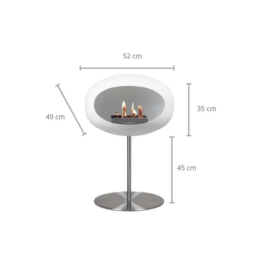 Bio-Kamin Ground Steel Low Schwarz Nickel Edelstahl Freistehen - HomeDesign Knaus