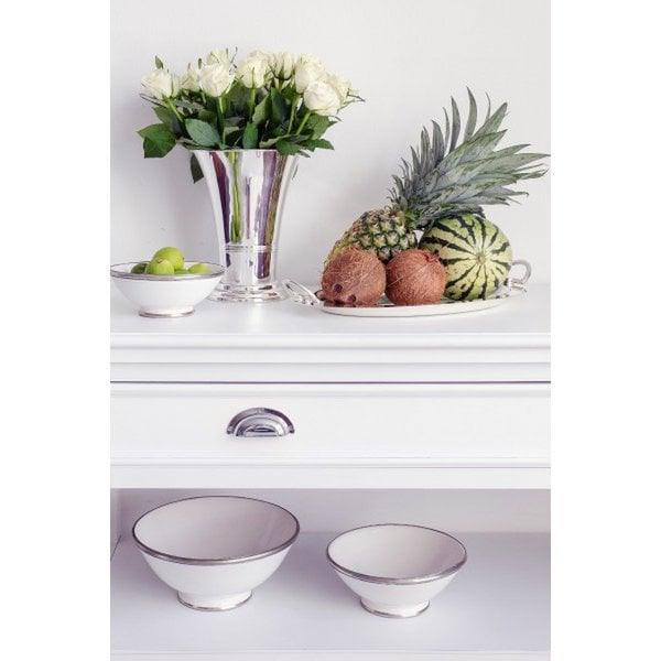 EDZARD Blumentopf Blumenübertopf Vase Tromba schwerversilbert, Höhe 20 cm, Durchmesser 17 cm - HomeDesign Knaus