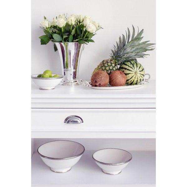 Blumentopf Blumenvase Vase Tromba schwerversilbert Höhe 25 cm - HomeDesign Knaus