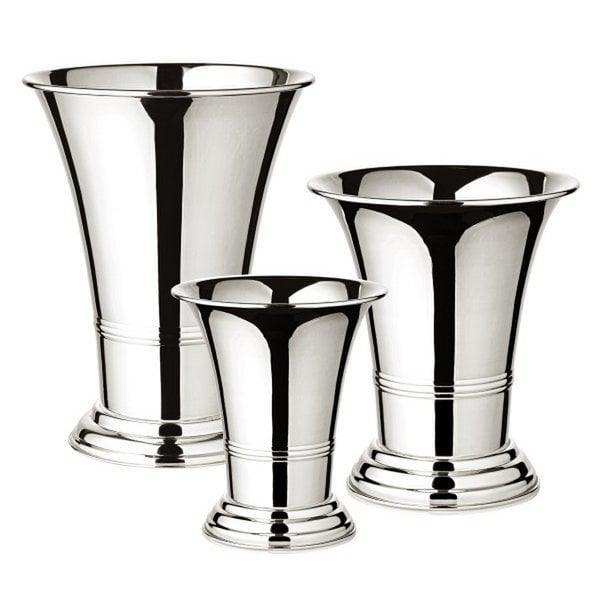 Blumentopf Blumenvase Vase Tromba schwerversilbert Höhe 25 cm - HomeDesign Knaus